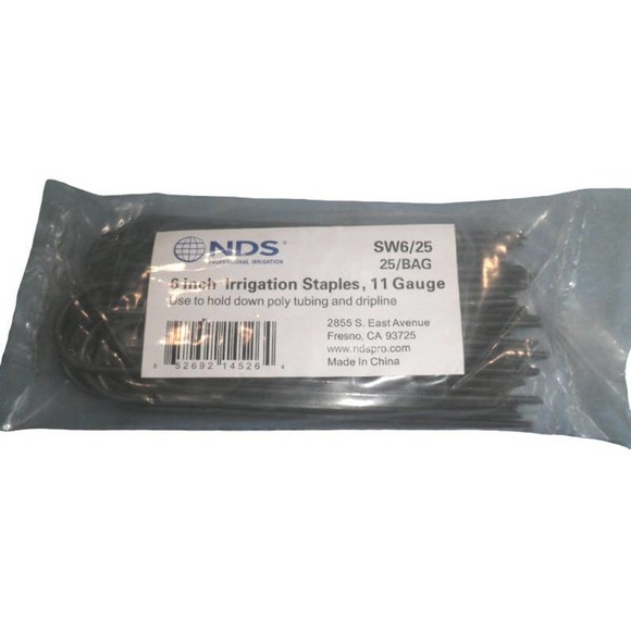 (100 Pk) 6" Sod, Irrigation, Fencing, Staples Round Top, 11 Gauge - Picture 4 of 4